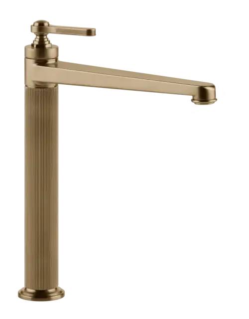 Смеситель для раковины Gessi Venti20, высокий, без донного клапана, цвет Warm Bronze Br. PVD