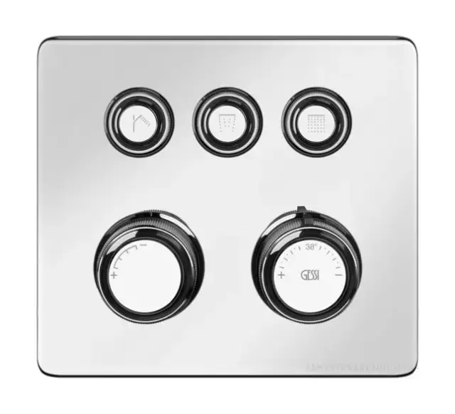 Термостат Gessi HI-FI, до 3-х функций одновременно, встраиваемый, цвет Chrome