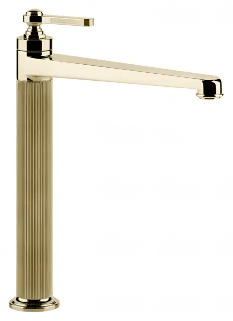Смеситель для раковины Gessi Venti20, 55x255 мм, с донным клапаном, цвет Brass PVD