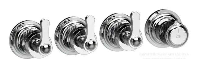 Термостат Gessi Venti20, с 3 независимыми выходами, внешние части, цвет Chrome