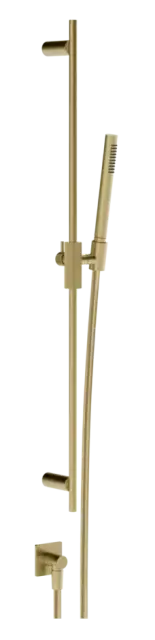 Душевой гарнитур Gessi Inverso, с душевой лейкой, шлангом, шланговым подсоединением, цвет Brushed Brass PVD