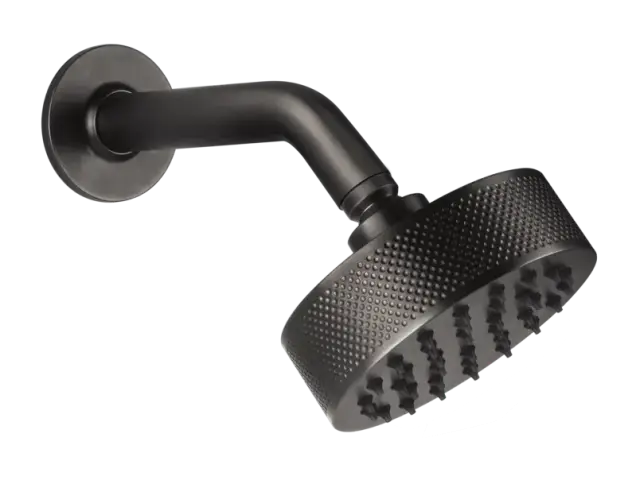 Верхний душ Gessi Inciso, Ø180 мм, шарнирный, с настенным держателем, цвет Black Metal Brushed PVD