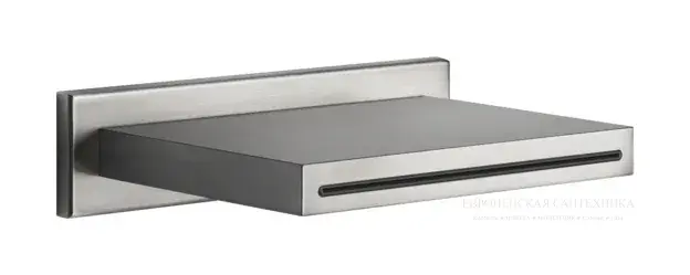 Излив Gessi Cascata, 236х57 мм, каскадный, для смесителя удаленного управления, цвет Steel Brushed