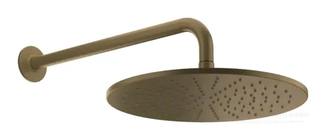 Верхний душ Gessi Inciso Ø300 мм, настенный, цвет Antique Brass