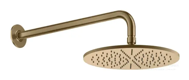 Верхний душ Gessi Inciso Ø300 мм, настенный, цвет Warm Bronze Brushed PVD