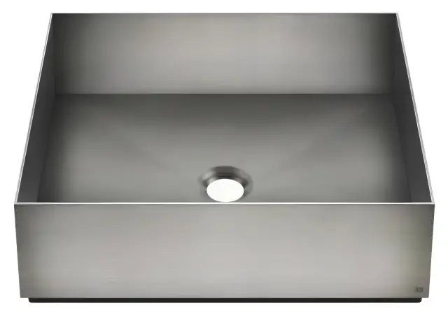 Раковина Gessi Total Look, накладная, из нержавеющей стали, без перелива, 400x400 мм, цвет Steel Brushed