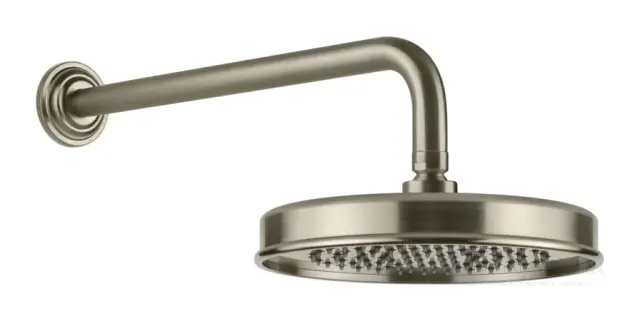 Верхний душ Gessi Venti20, Ø200 мм, для настенного крепления, поворотный, цвет Finox Brushed Nickel