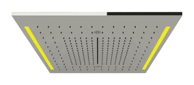Накладная панель верхнего душа Gessi Colour, с подсветкой, 500x500 мм, цвет Mirror Steel