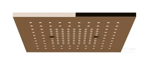 Накладная панель верхнего душа Gessi Afilo, с функцией дождя, 300x300 мм, цвет Copper PVD