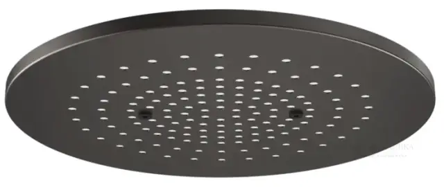 Накладная панель верхнего душа Gessi Afilo, встраиваемая, внешняя часть, Ø350 мм, цвет Black Metal Brushed PVD