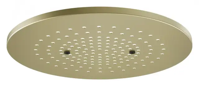 Накладная панель Gessi Afilo, хромотерапия, функция тропический дождь, внешняя часть, Ø350 мм, цвет brushed brass PVD