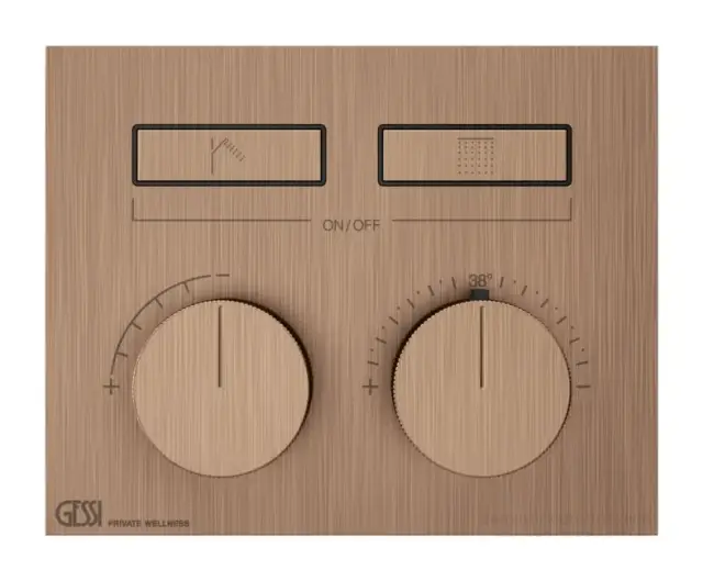 Термостат Gessi HI-FI, до 2-х функций одновременно, встраиваемый, цвет Copper Brushed PVD