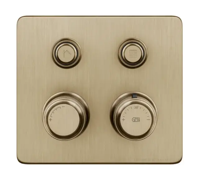Термостат Gessi HI-FI, до 2-х функций одновременно, встраиваемый, цвет Warm Bronze Br. PVD