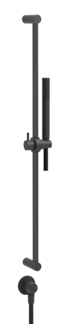 Душевой гарнитур Gessi316, штанга, душевая лейка, шланговое подсоединение, h828, цвет Matte Black