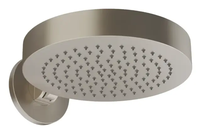 Верхний душ Gessi Tondo, настенный, поворотный, с защитой от известкового налёта, цвет Finox Brushed Nickel