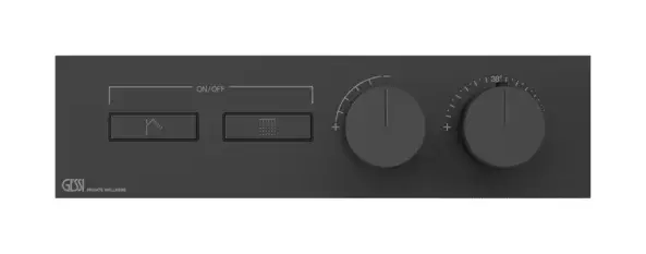 Термостат Gessi HI-FI, до 2-х функций одновременно, встраиваемый, цвет Matte Black