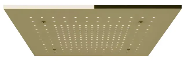 Накладная панель Gessi Afilo, функция тропический ливень, внешняя часть, 500x500 мм, цвет brass PVD
