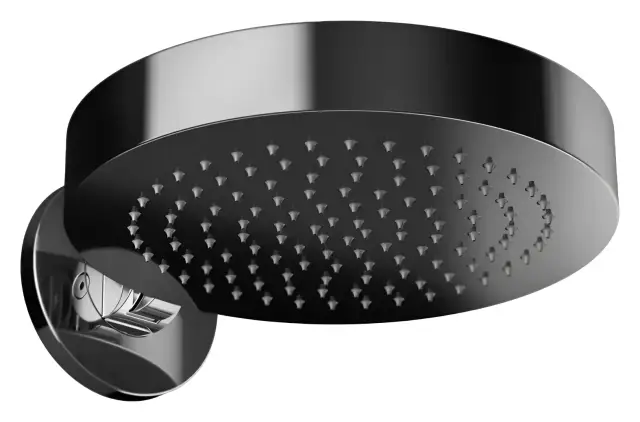 Верхний душ Gessi Tondo, поворотный, Ø320 мм, с защитой от известкового налёта, Н-331 мм, цвет Black Metal PVD
