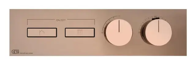 Термостат Gessi HI-FI, до 2-х функций одновременно, встраиваемый, внешняя часть, цвет Copper PVD