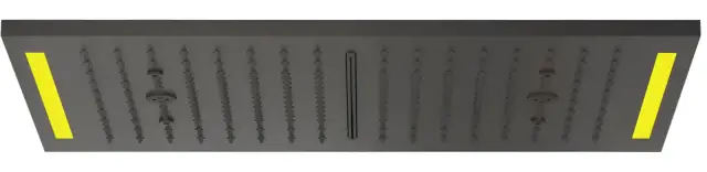 Накладная панель верхнего душа Gessi Colour 2017, 300x500 мм, внешняя часть, цвет Black Metal Brushed PVD