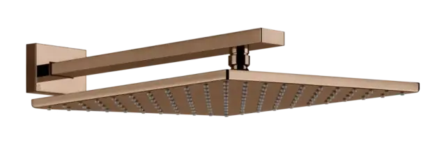 Верхний душ Gessi Rettangolo, настенный, 300x300 мм, цвет Copper PVD