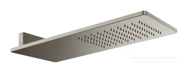 Верхний душ Gessi Rettangolo, настенный, цвет Steel Brushed