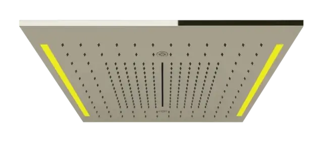 Накладная панель верхнего душа Gessi Colour, с подсветкой, 500x500 мм, цвет Nickel PVD