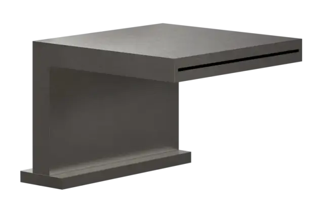Излив для ванны Gessi, каскадный, комбинируемый со смесителем удаленного управления, цвет Black Metal Brushed PVD