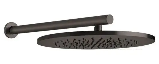 Верхний душ Gessi 316 настенный, цвет Black Metal Brushed PVD