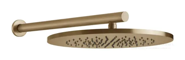 Верхний душ Gessi 316, настенный, цвет Warm Bronze Brushed PVD