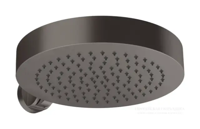 Верхний душ Gessi Origini с регулируемым углом наклона, для стойки арт. 63209 и арт. 63210, цвет Black Metal Brushed PVD