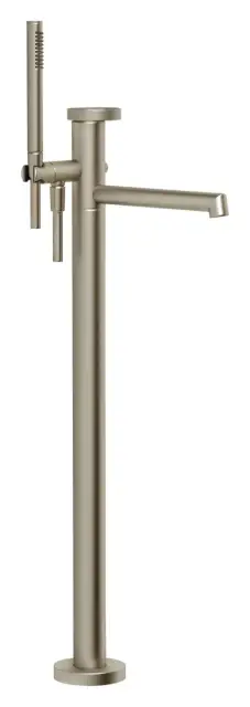 Cмеситель для ванны Gessi Anello, напольный, с душевой лейкой, встраиваемый, цвет Finox Brushed Nickel