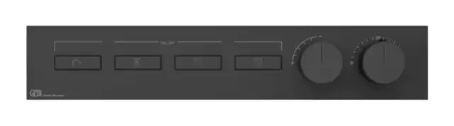 Термостат Gessi HI-FI, с кнопками вкл/выкл, до 4 функций одновременно, внешняя часть, ширина 535 мм, цвет Matte Black