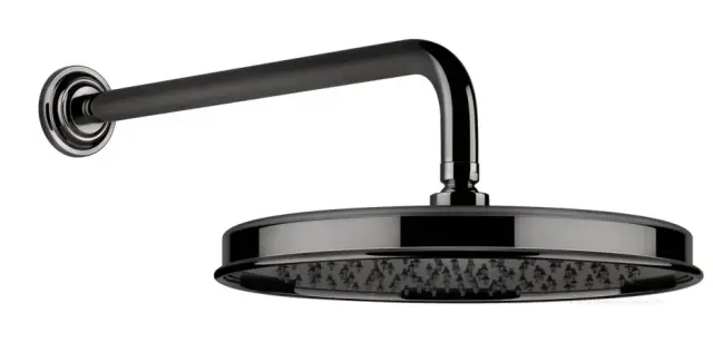Верхний душ Gessi Venti20, настенный, Ø300 мм, цвет Black Metal PVD