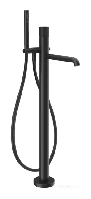 Смеситель для ванны Gessi Habito, встраиваемый, h1069 мм, напольный, с ручным душем с держателем, цвет Matte Black