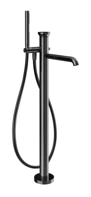 Смеситель для ванны Gessi Origini, напольный, с душевой лейкой, внешняя часть, цвет Black Metal PVD