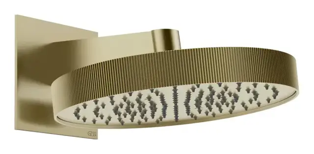 Верхний душ Gessi Inverso, Ø300 мм, с настенным креплением, цвет Brass Brushed PVD