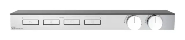 Термостат Gessi HI-FI, с полочкой, с кнопками вкл/выкл, до 4 функций одновременно, внешняя часть, ширина 640 мм, цвет хром