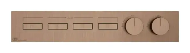 Термостат Gessi HI-FI, с кнопками вкл/выкл, до 4 функций одновременно, внешняя часть, ширина 535 мм, цвет Copper Brushed PVD
