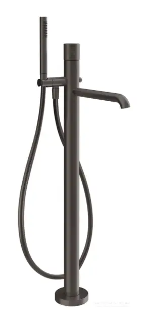 Смеситель для ванны Gessi Habito, напольный, встраиваемый, цвет Black Metal Brushed PVD