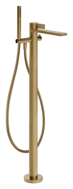 Смеситель для ванны Gessi Inverso Diamantato, напольный, 179x217 мм, цвет Warm Bronze Brushed PVD