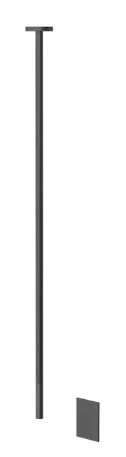 Потолочный смеситель Gessi Inciso Sensor Taps, электронный, с кран-фильтром для регулировки температуры и напора, внешняя часть, цвет Matte Black