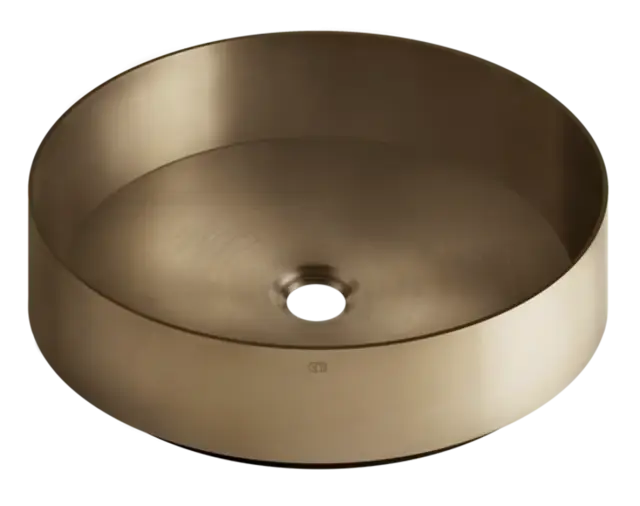 Раковина Gessi, накладная, без перелива, Ø400хh125 мм, цвет Warm Bronze Brushed PVD