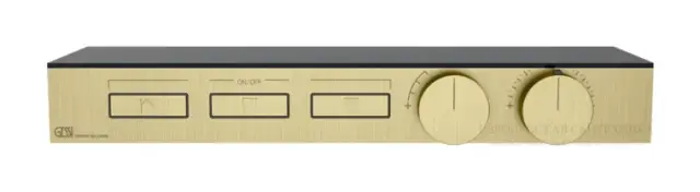 Термостат Gessi HI-FI, с полочкой, до 3-х функций одновременно, встраиваемый, цвет Brass Brushed PVD