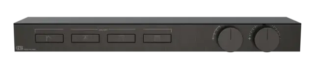 Термостат Gessi HI-FI, с полочкой, с кнопками вкл/выкл, до 4 функций одновременно, внешняя часть, ширина 640 мм, цвет Black Metal Brushed PVD