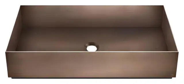 Раковина Gessi Total Look, накладная, из нержавеющей стали, без перелива, 600x350 мм, цвет Copper Brushed PVD