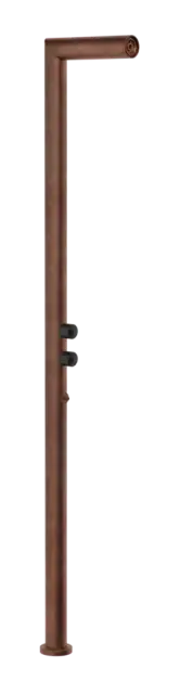 Душевая стойка Gessi Outdoor, уличная, ручка, ручной душ и переключатель, внешняя часть, цвет Corten