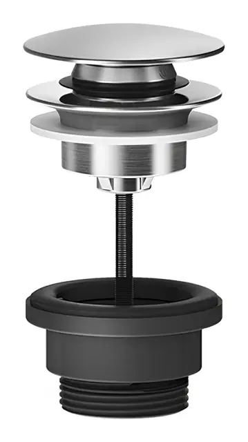 Донный клапан Gessi Total Look, автоматический “Stop&Go”, цвет Steel Brushed
