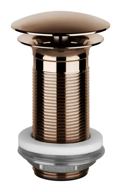 Донный клапан Gessi Technical Accessories, h100хØ72 мм, свободного слива, для раковины без перелива, цвет Copper PVD