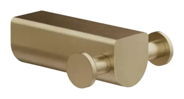 Крючок Gessi Rilievo, настенный, двойной, ширина 66 мм, цвет Warm Bronze Brushed PVD